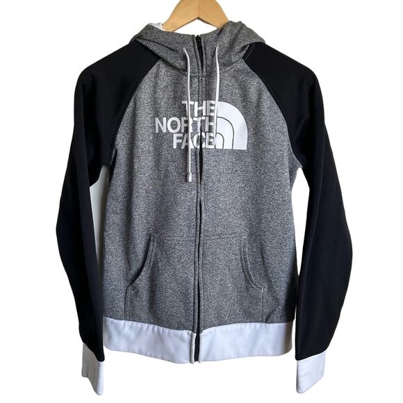 The North Face Gray Logo Front Full Zip Hoodie - Picture 1 of 5
